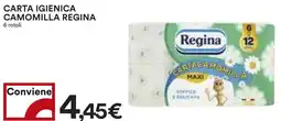 Coop Carta igienica camomilla REGINA offerta