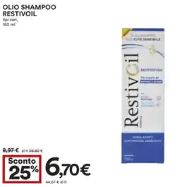 Coop Olio shampoo RESTIVOIL offerta