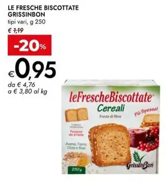 Bennet Le fresche biscottate GRISSINBON offerta