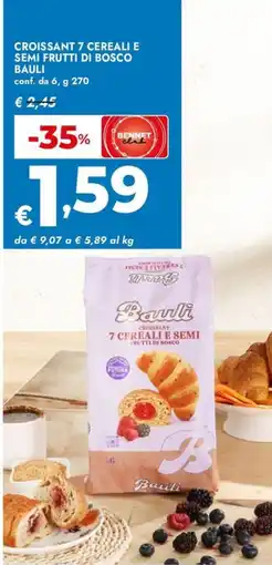 Bennet Croissant 7 cereali e semi frutti di bosco BAULI offerta