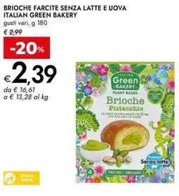 Bennet Brioche farcite senza latte e uova italian GREEN BAKERY offerta