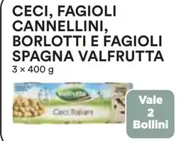 Coop Ceci, fagioli cannellini, borlotti e fagioli spagna VALFRUTTA offerta