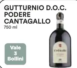 Coop Gutturnio d.o.c. podere CANTAGALLO offerta