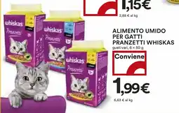 Coop Alimento umido per gatti pranzetti WHISKAS offerta