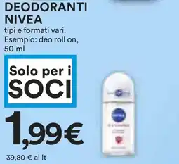 Coop Deodoranti NIVEA offerta