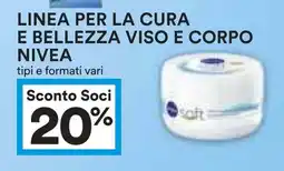 Coop Linea per la cura e bellezza viso e corpo NIVEA offerta