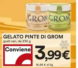Coop Gelato pinte di GROM offerta