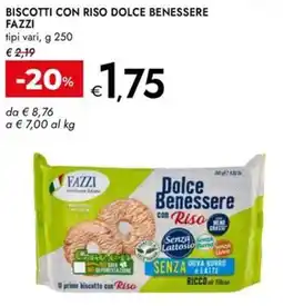Bennet Biscotti con riso dolce benessere FAZZI offerta
