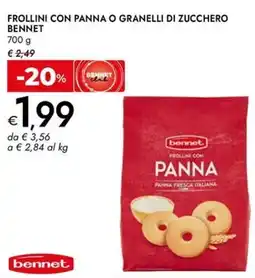 Bennet Frollini con panna o granelli di zucchero BENNET offerta
