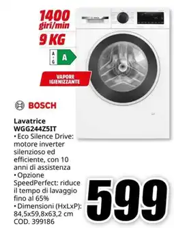 MediaWorld BOSCH Lavatrice WGG244Z5IT offerta