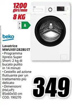 MediaWorld BEKO MWUX81282BI/IT offerta