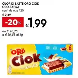 Bennet Cuor di latte oro ciok ORO SAIWA offerta