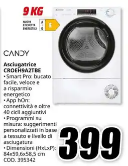 MediaWorld CANDY Asciugatrice CROEH9A2TBE offerta