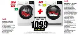 MediaWorld AEG Lavatrice LR6FG94 + Asciugatrice TR7HG8C offerta