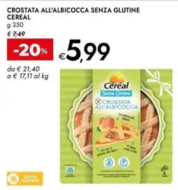 Bennet Crostata all'albicocca senza glutine CEREAL offerta