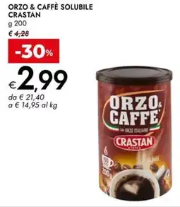 Bennet Orzo & caffè solubile CRASTAN offerta