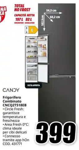 MediaWorld CANDY Frigorifero Combinato CNCQ2T518EB offerta