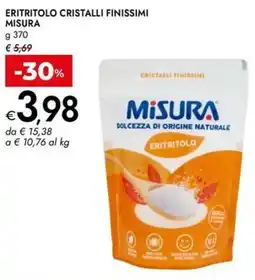 Bennet Eritritolo cristalli finissimi MISURA offerta