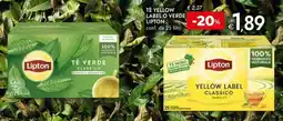 Bennet Tè yellow label o verde LIPTON offerta