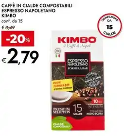 Bennet Caffè in cialde compostabili espresso napoletano KIMBO offerta
