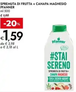 Bennet Spremuta di frutta + canapa magnesio PFANNER offerta
