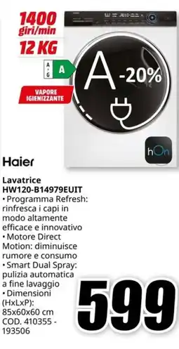 MediaWorld HAIER Lavatrice HW120-B14979EUIT offerta