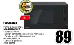 MediaWorld PANASONIC Forno a microonde NN-GM22QBEPG offerta