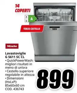 MediaWorld MIELE Lavastoviglie G 5611 SC CL offerta