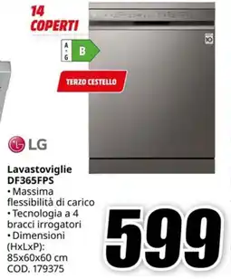 MediaWorld LG Lavastoviglie DF365FPS offerta