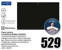 MediaWorld ELECTROLUX Piano cottura a induzione Bridge CIL83443 offerta