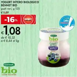 Bennet Yogurt intero biologico BENNET BIO offerta