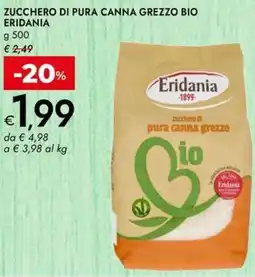 Bennet Zucchero di pura canna grezzo bio ERIDANIA offerta