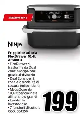 MediaWorld NINJA Friggitrice ad aria FlexDrawer AF500EU offerta