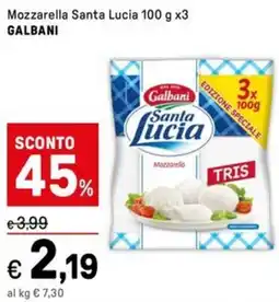 Iper La Grande Mozzarella Santa Lucia GALBANI offerta