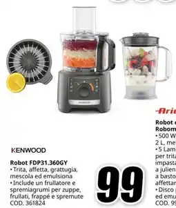 MediaWorld KENWOOD Robot FDP31.360GY offerta