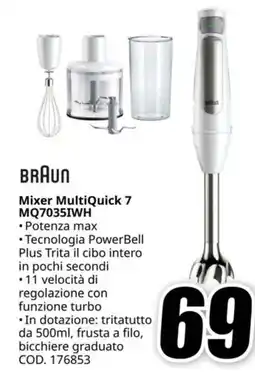 MediaWorld BRAUN Mixer Multiquick 7 MQ7035IWH offerta