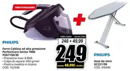 MediaWorld PHILIPS Ferro Caldaia ad alta pressione PerfectCare Series 7000 + Asse da stiro GC221/98 offerta