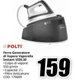 MediaWorld POLTI Ferro Generatore di Vapore Vaporella Instant VI50.30 offerta