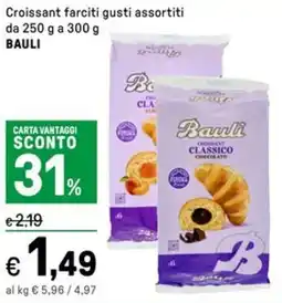Iper La Grande Croissant farciti gusti assortiti BAULI offerta