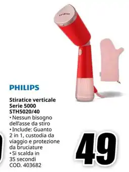 MediaWorld PHILIPS Stiratice verticale Serie 5000 STH5020/40 offerta
