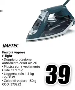 MediaWorld IMETEC Ferro a vapore F-light offerta