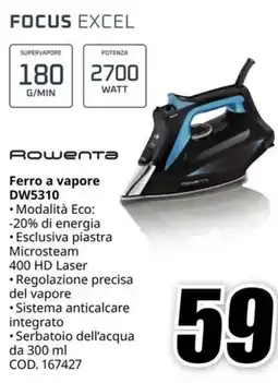 MediaWorld ROWENTA Ferro a vapore DW5310 offerta