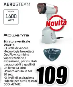 MediaWorld ROWENTA Stiratore verticale DR9814 offerta