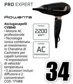 MediaWorld ROWENTA Asciugacapelli CV8840 offerta