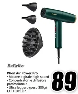MediaWorld BABYLISS Phon Air Power Pro offerta