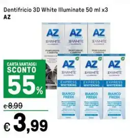 Iper La Grande Dentifricio 3D White Illuminate AZ offerta