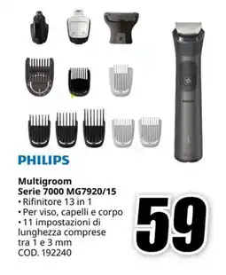 MediaWorld PHILIPS Multigroom Serie 7000 MG7920/15 offerta