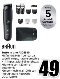 MediaWorld BRAUN Tutto in uno AIO5540 offerta
