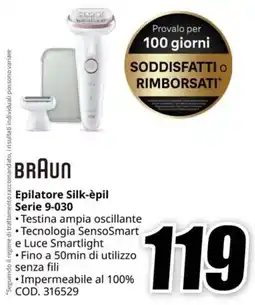 MediaWorld BRAUN Epilatore Silk-èpil Serie 9-030 offerta