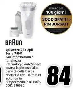 MediaWorld BRAUN Epilatore Silk-èpil Serie 7-041 offerta